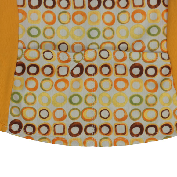 She Beest Orange Cycle Top Womens Medium Tee Shirt Active 1/2 Zip Bike Pockets - Picture 13 of 14